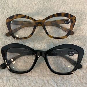 Fashion Reading Glasses 2 pairs. New